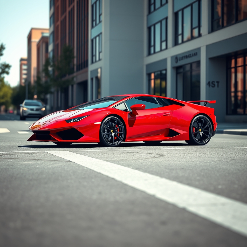 عکس لامبورگینی خیلی خفن قرمز که روش  Hosein نوشته باشد0