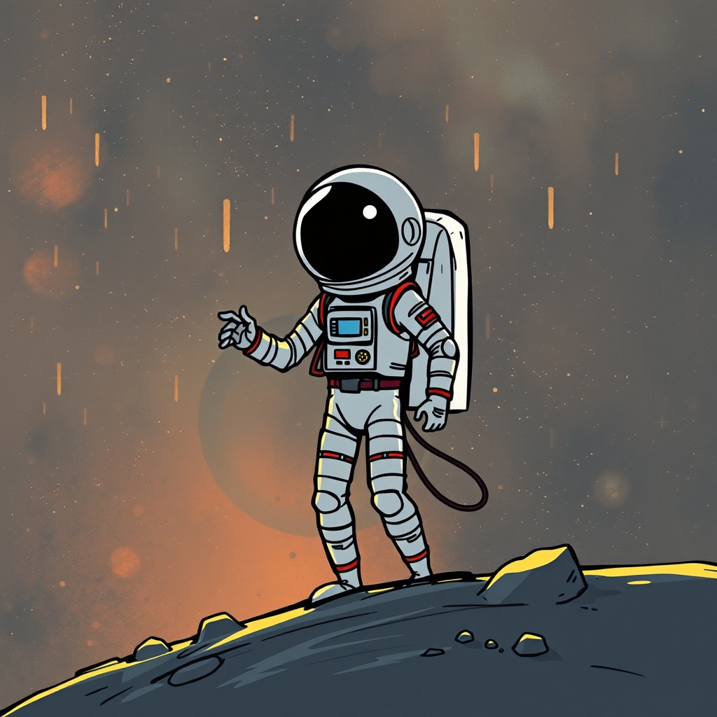 عکس طرح استیچ فضانورد 16