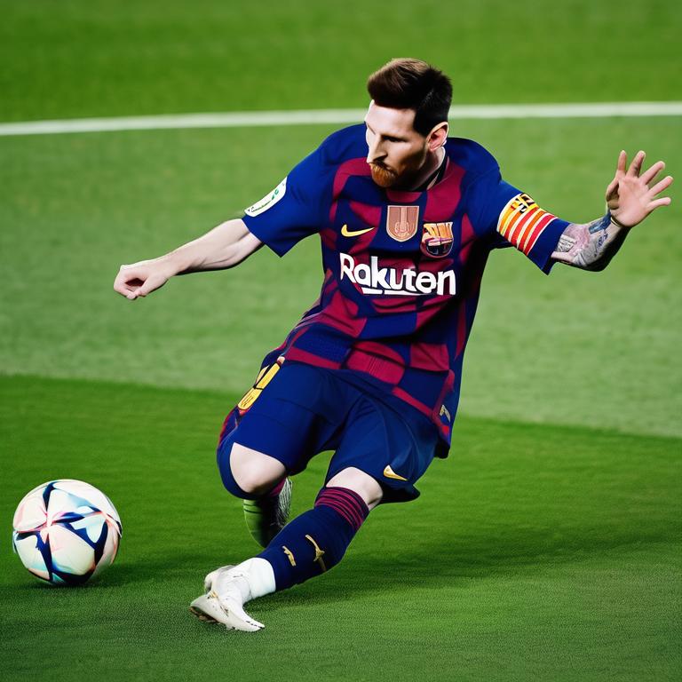 مسی در حال گل زدن 7