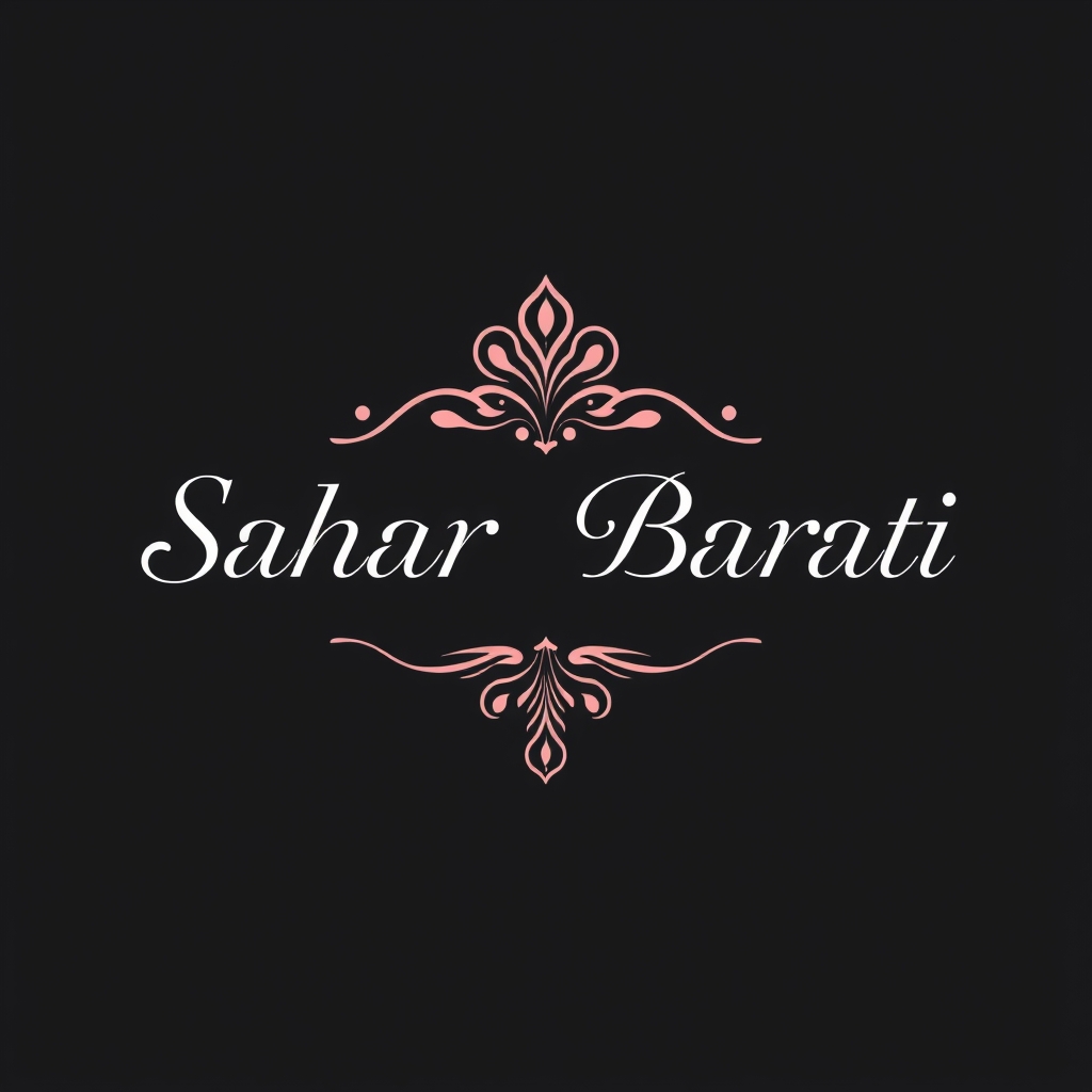با کلمه Sahar Barati
میخوام یه لوگوی دخترونه
خیلی خیلی زیبا ، جذاب ، شیک و با کلاس درست کنی6