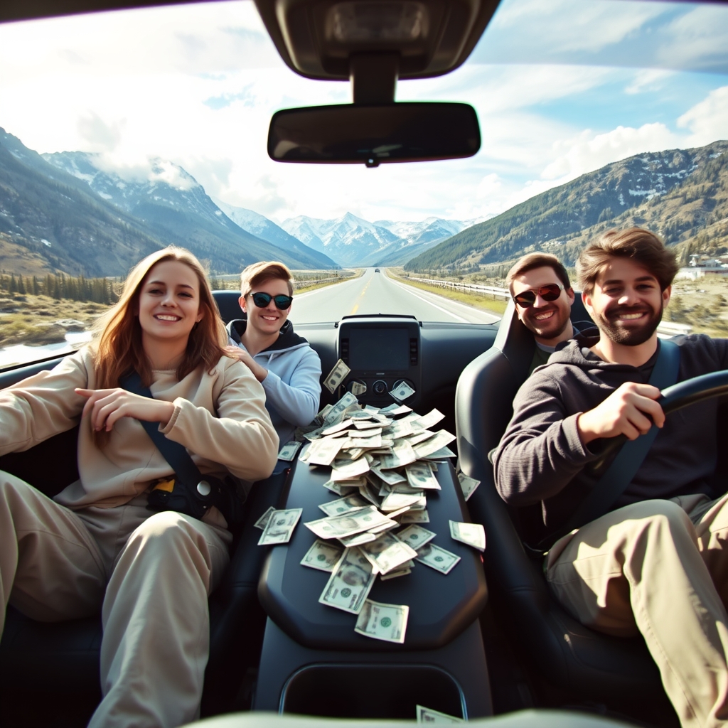 من و دوستام در جاده شمال بایه عالمه دلار و یک ماشین خفن 2