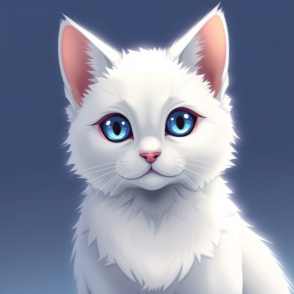 گربه ای سفید با چشمانی آبی 6