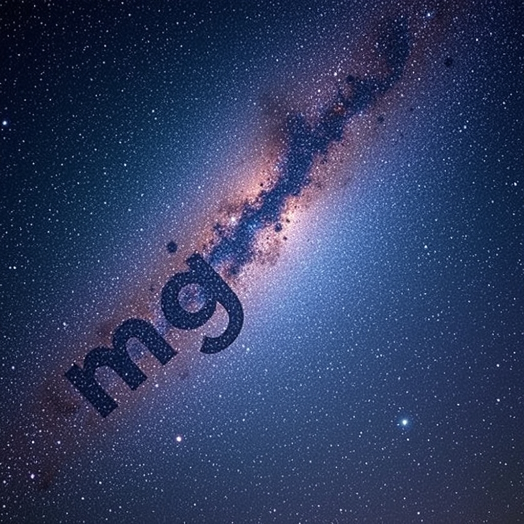 تصویری از کهکشان با نوشته ی فانتزی mg8