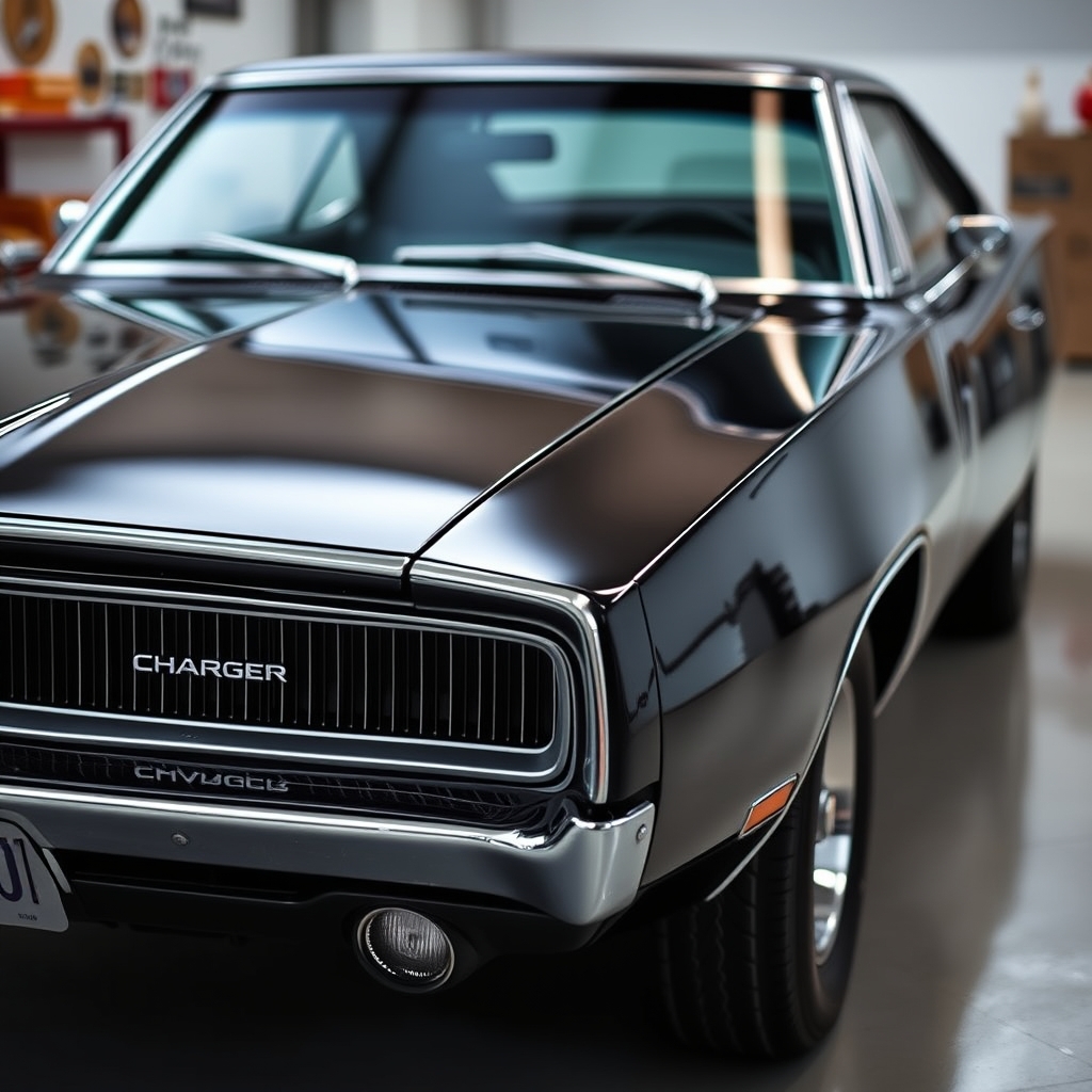 ماشین دوج چارجر قدیمی با رنگ مشکی6