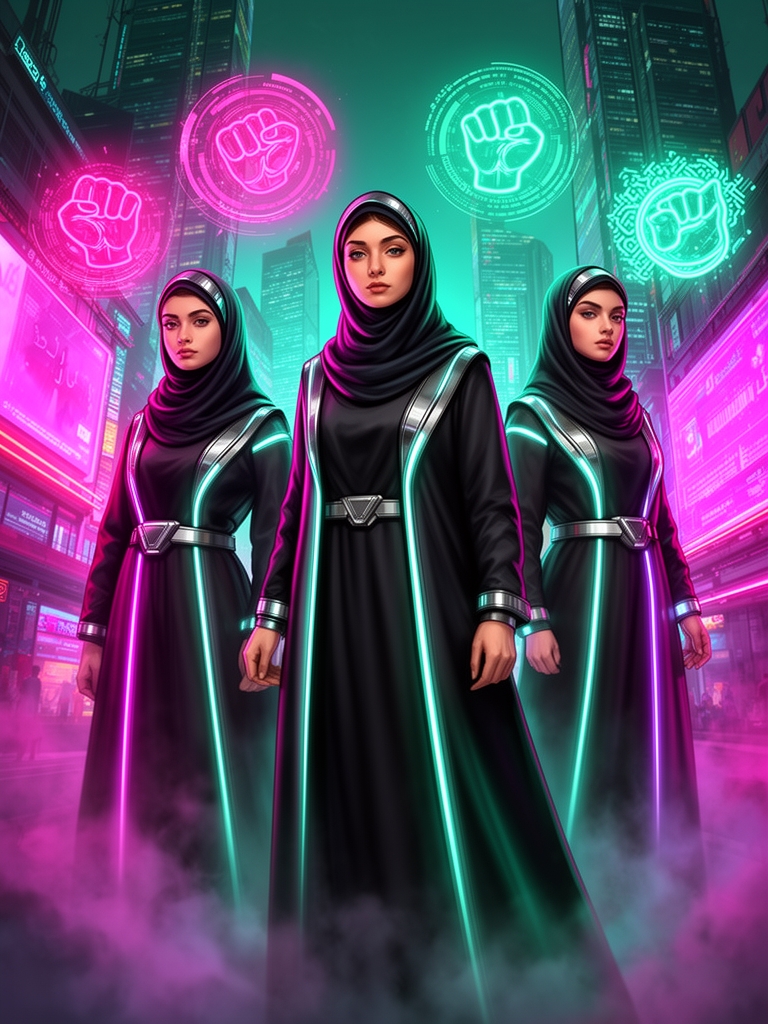 درباره قدرت و عفت و حیای بانوان ایرانی با حجاب کامل یه عکس بساز 0