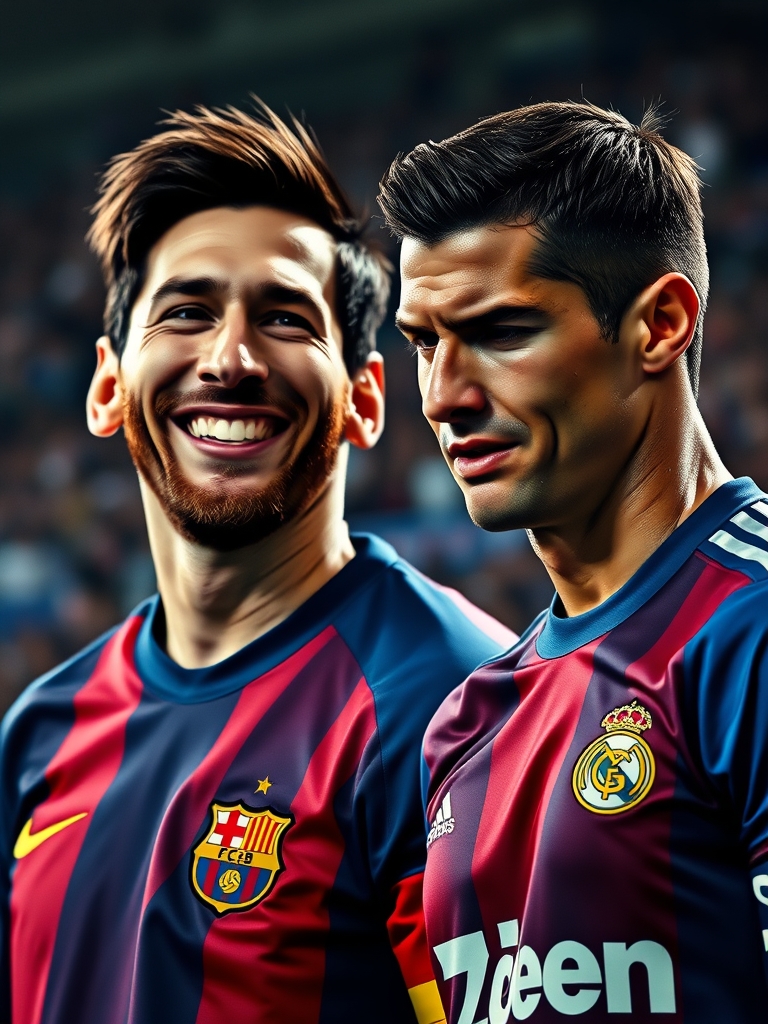 عکس مسی و در حال خندیدن و رو نالدو در حال گریه کردن 10