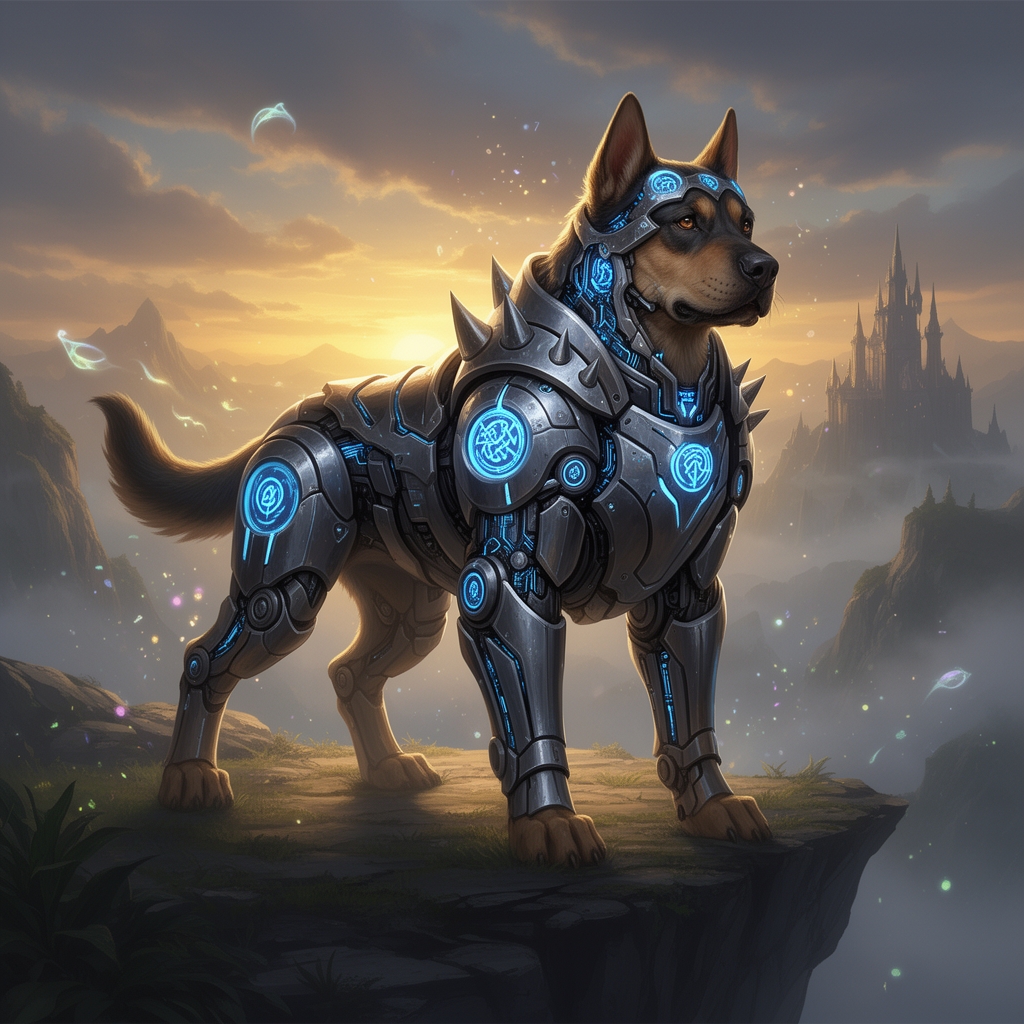 یک سگ با زره های روباتی0