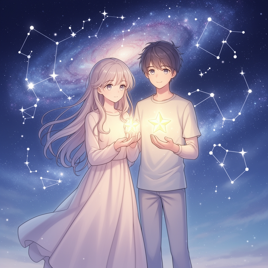 اگر ستاره ها دختر و پسر انیمه بودند1
