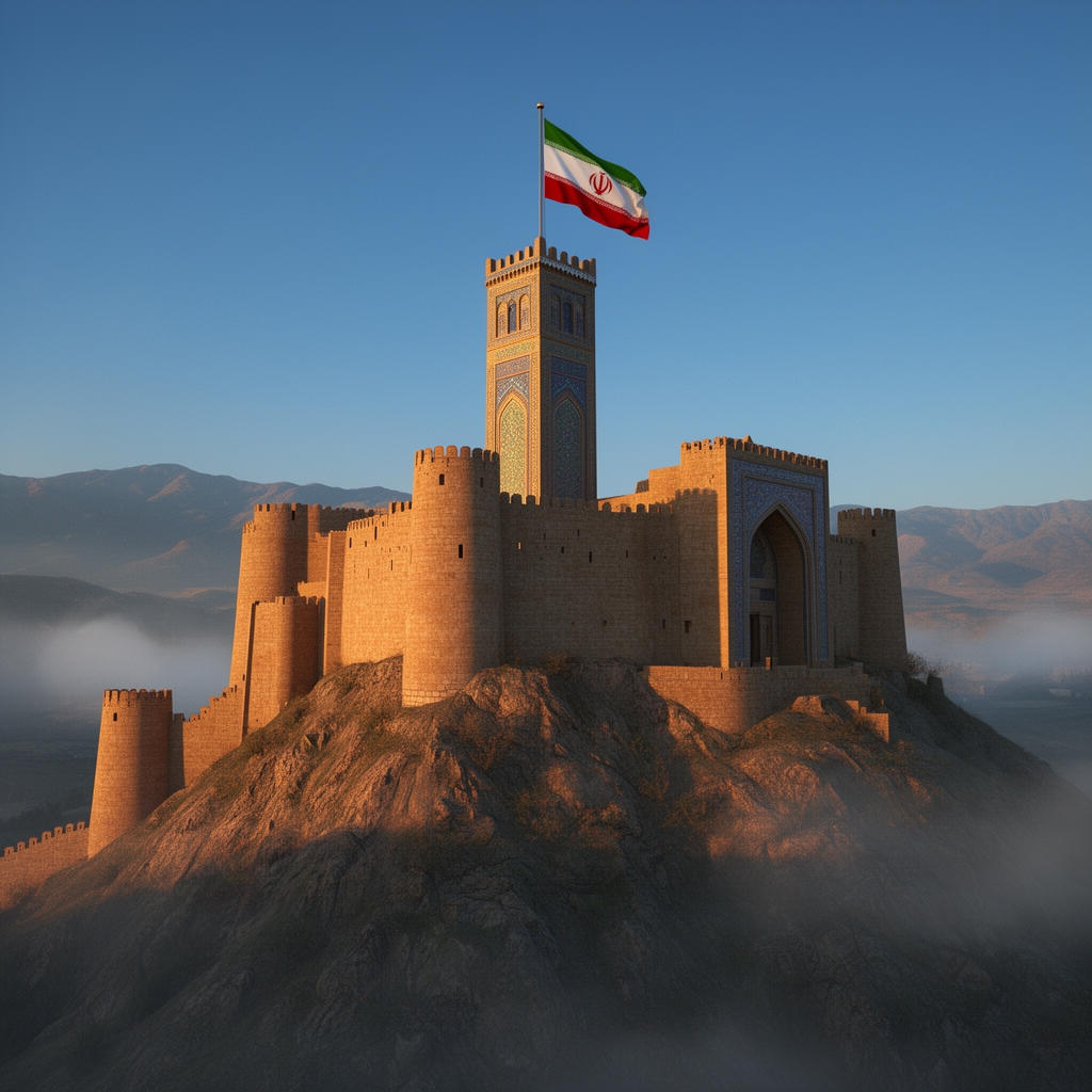 قلعه بزرگ ایران باستان که روی بلند ترین برجش یک پرچم 🇮🇷 است1