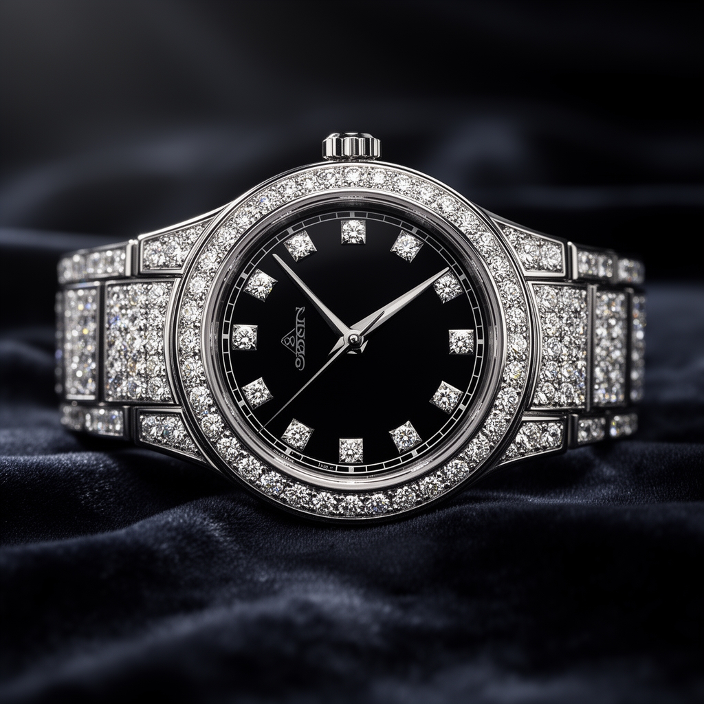 یک ساعت گرون قیمت که با الماس طراحی شده 

2