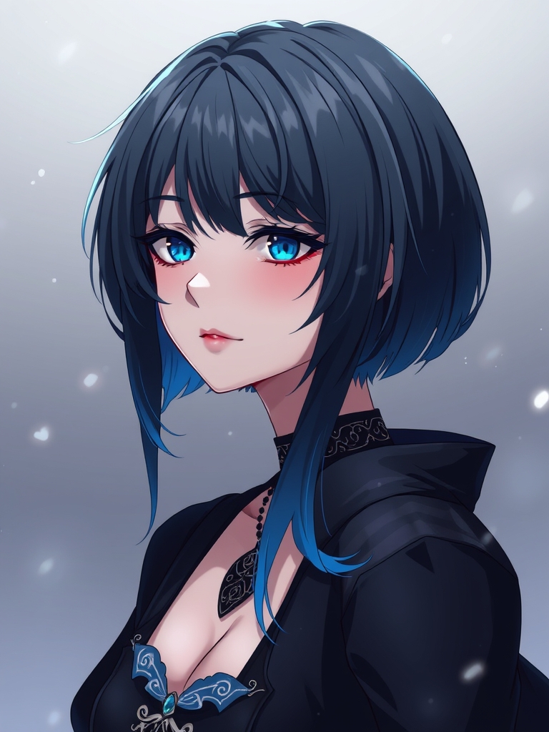 اگر ماه مهر ملکه داشت بامو های کوتاه مشکی بود و پایین موهاش آبی بود 18