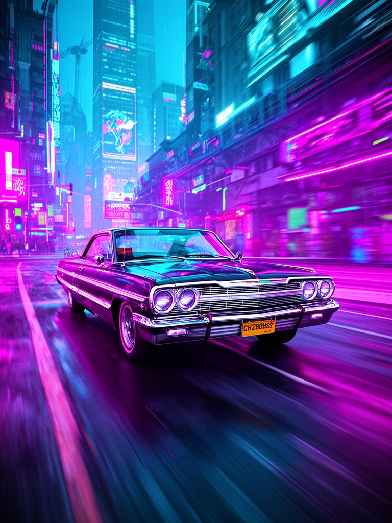 یک ماشین قدیمی که در جاده باشد4