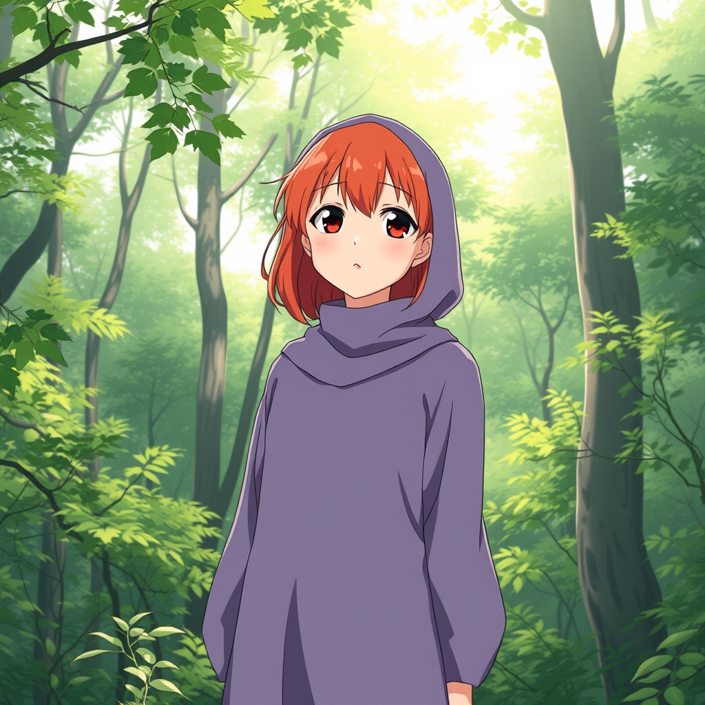 یک انیمه توی  جنگل که مهاش قرمز باشه12