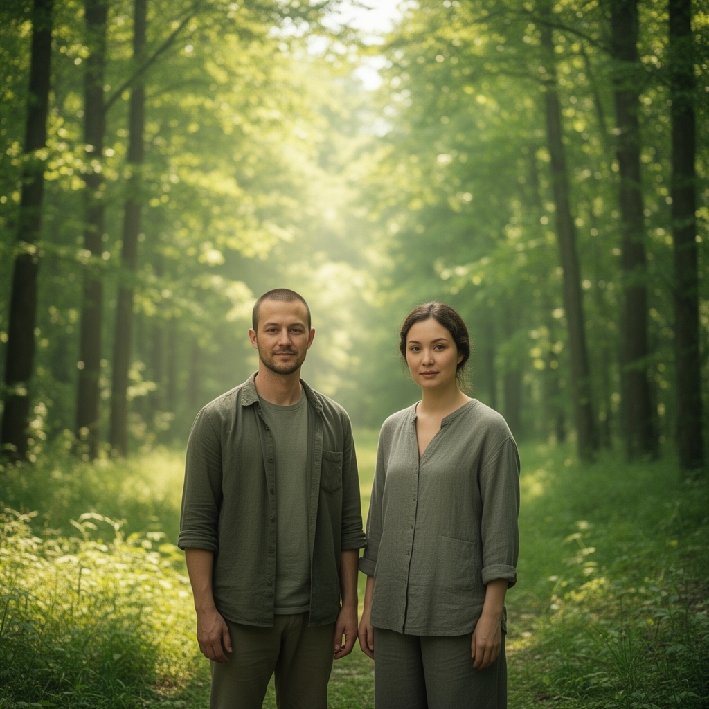 عکس یک زن و مرد در کنار هم در طبیعت
22