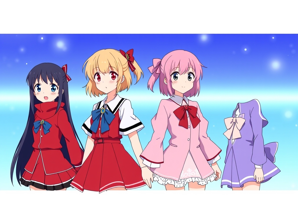 چهار دختر قرمز
و آبی و صورتی و بنفش
18