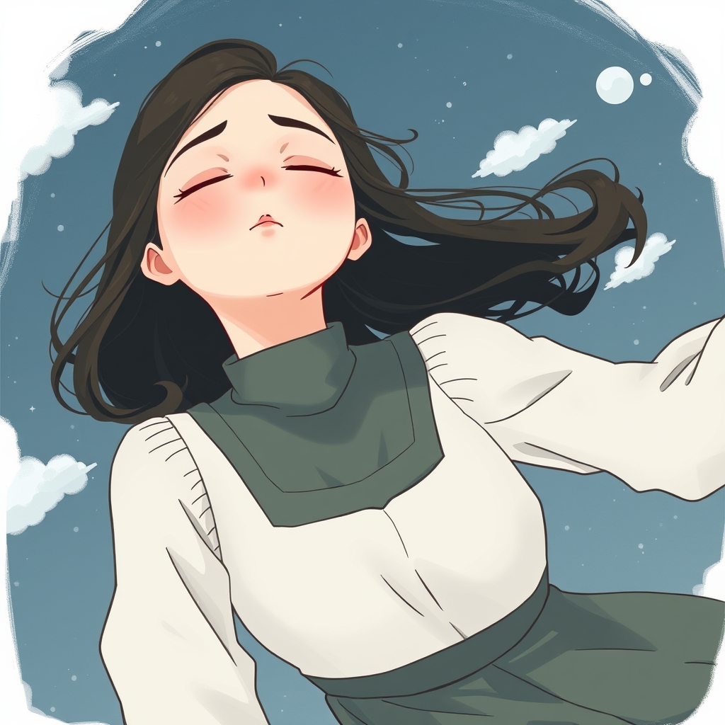 یک دختر خوشکل که داره تو خوابش پرواز می کنه3