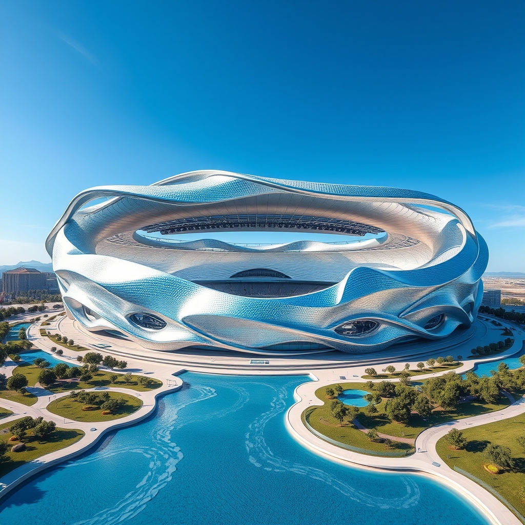 ورزشگاه فوتبال با الهام از دریای خزر
4