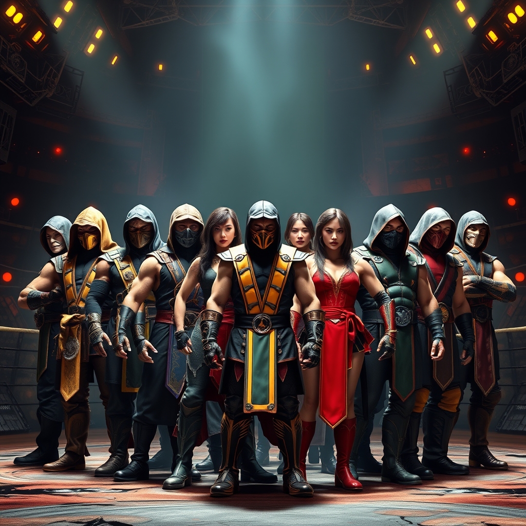 افراد بازی مورتال کمبت در کنار یکدیگر13