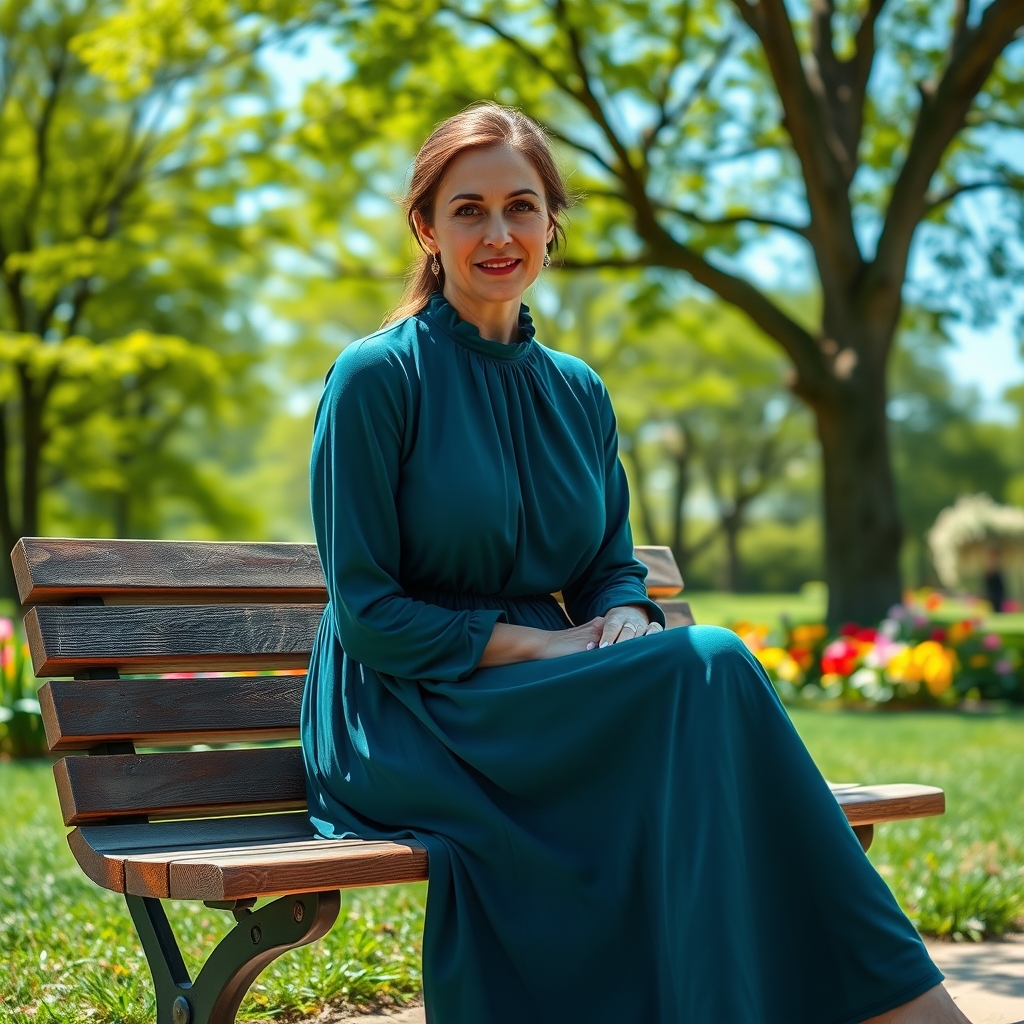 تصویریه خانم چهل ساله باچشمهای سبزدریک پارک زیباروبساز11