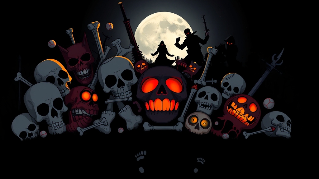 ☠️💀🎃👻👥👤👣🦷🦴👀👁️🥷🌚
8