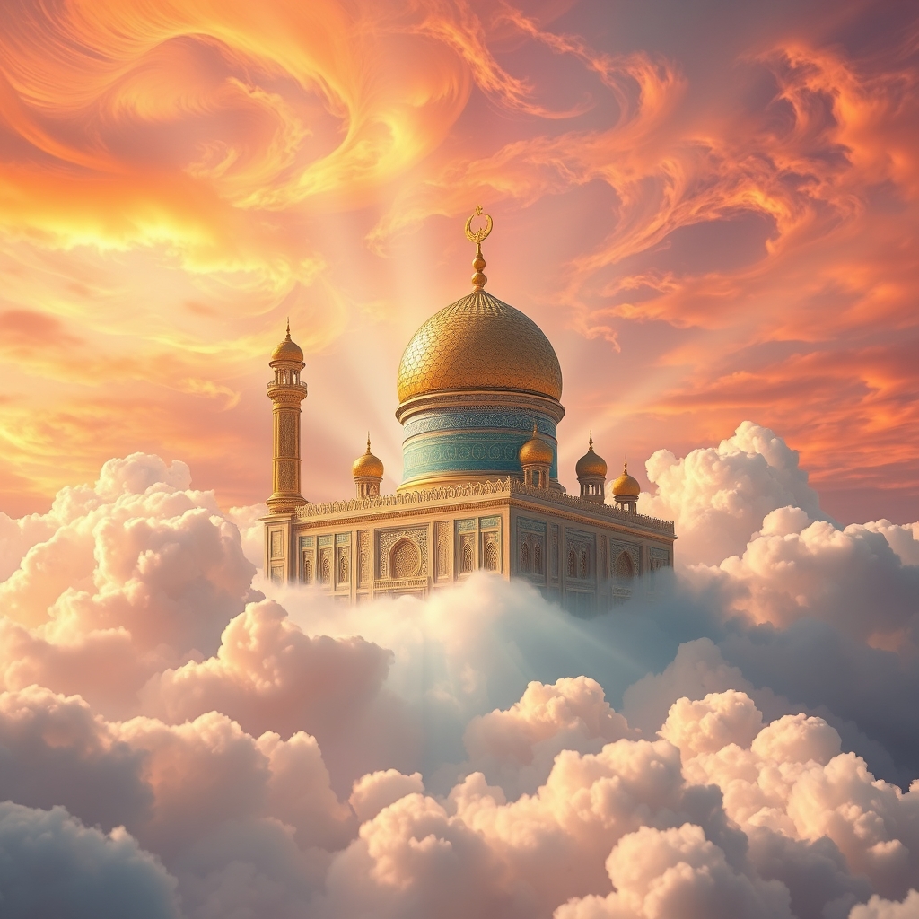 حرم امام رضا روی ابر ها1