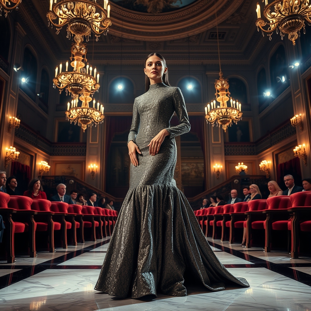 سالن فشن شو بسیاد دلنشین که مدلینگ با لباس مجلسی جدیدی در حال اجراست13