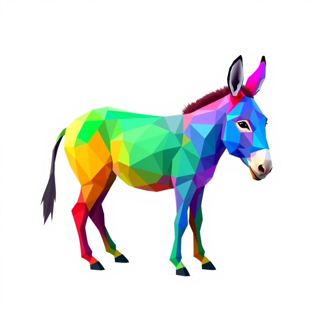 الاغ رنگی رنگی به سبک چند ضلعی 13