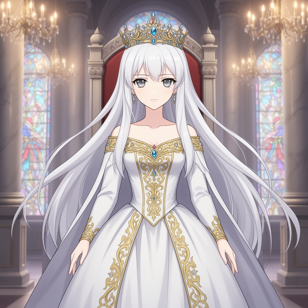 ملکه ای با موهای سفید و چشم های طوسی14