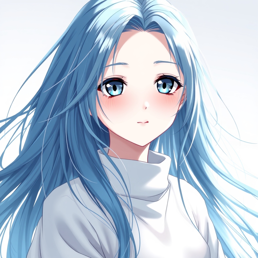 دختری با موهای ابریشمی آبی که در نسیم ملایم باد میرقصد.با هر حرکت،موهایش میدرخشد و نور را منعکس میکنند. چشمانش، به رنگ طوسی و عمیق و رازآلود است.وقتی نگاهش میکنی، میتوانی در دنیای دیگری غرق شوی.لبهایش به سرخی خون و مانند گلهای تازه شکفته است جذابیت خاصی به چهرهاش بخشیده.موقع لبخند،دنیا را زیبا میکند. پوستی به سفیدی برف که درخشش خاصی دارد.این دختر زیباست و با نگاهی مهربان و دلنشین،احساس امنیت را به اطرافیانش میدهد. او به راحتی دلها را تسخیر کند و با هر حرکتی که انجام میدهد، جادو کند.9