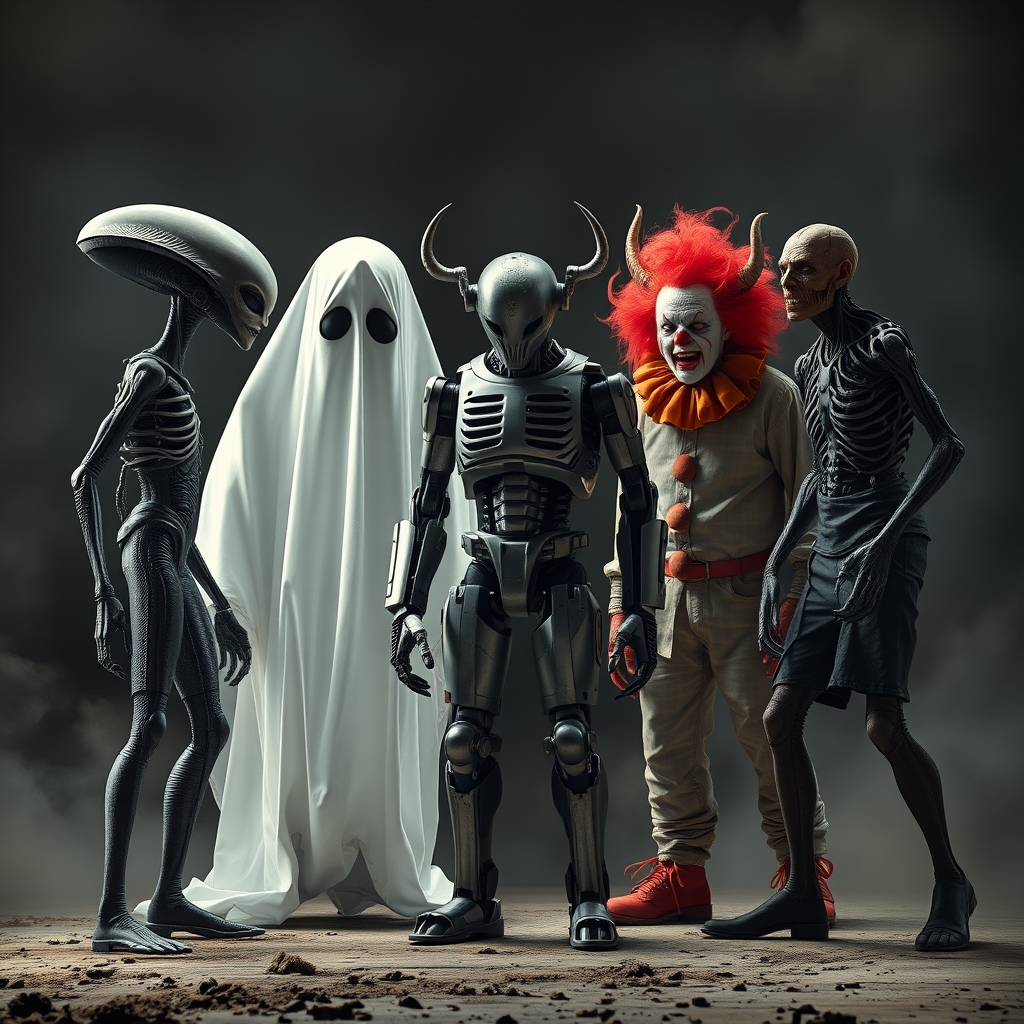 👽👻🤖 VS👹🤡💀4