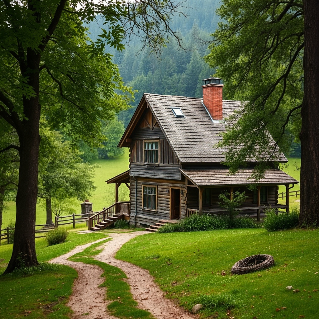 خانه ی قدیمی و چوبی در روستایی سبز و زیبا13