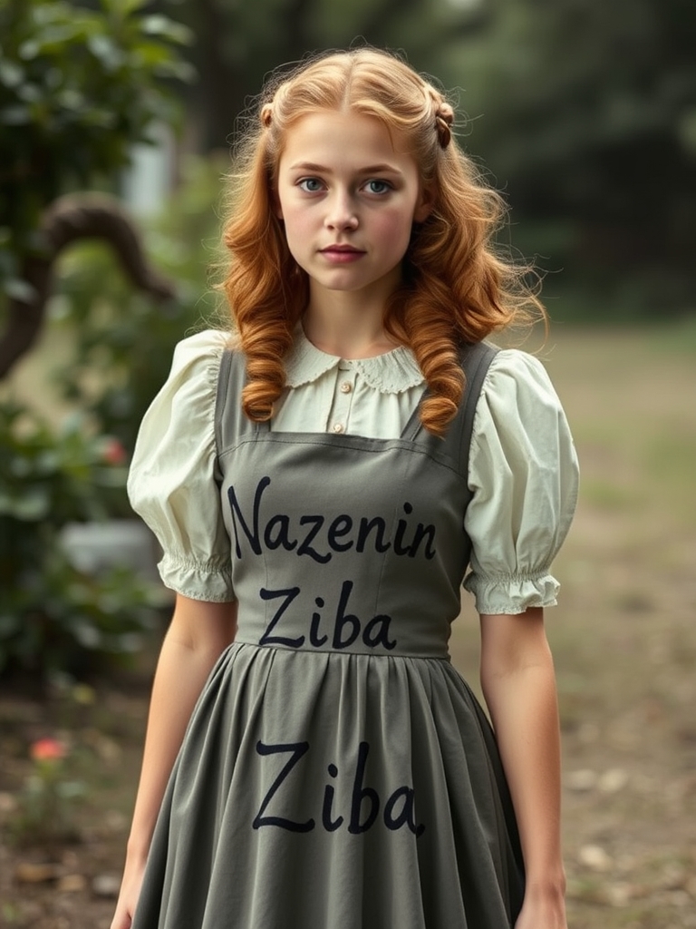 آنه شرلی که روی لباسش نوشته نازنین زیبا19