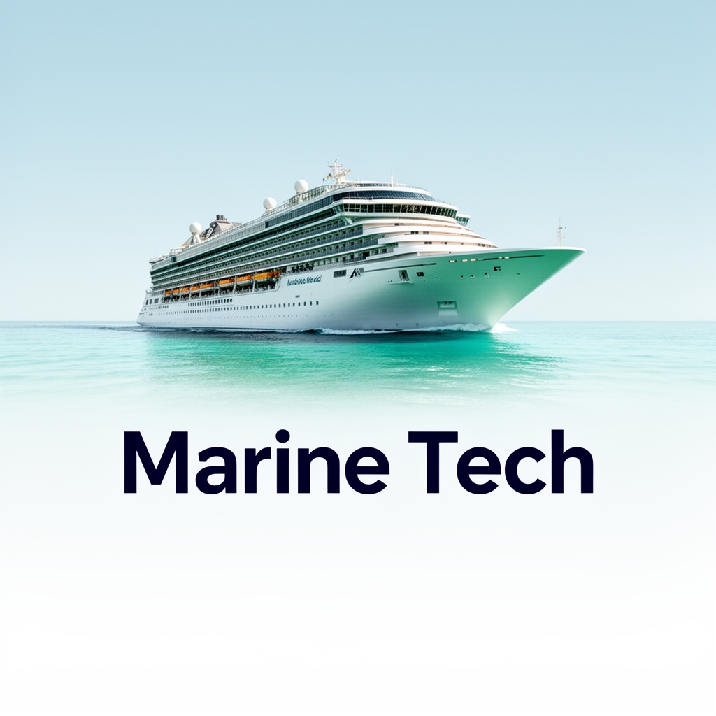 یه لوگو با اسم marine tech که یه کشتی مسافرتی زیبا روی آب پس زمینه اش باشه5