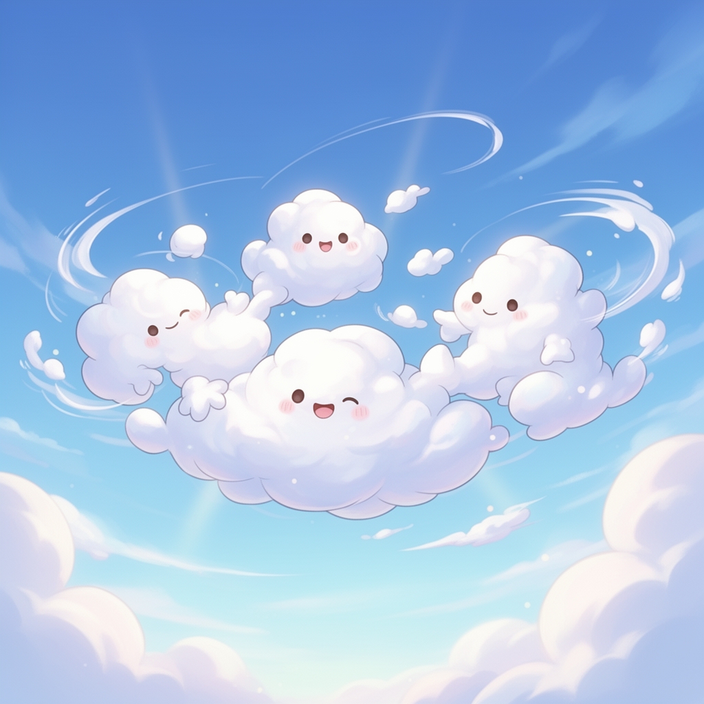 ابر ها در حاله بازی باهم 5