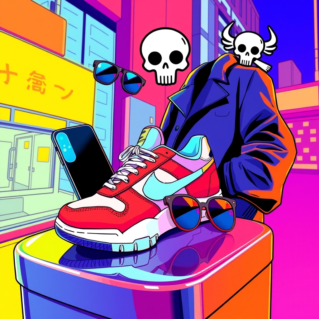 👟🧥📱🕶️😉☠️5