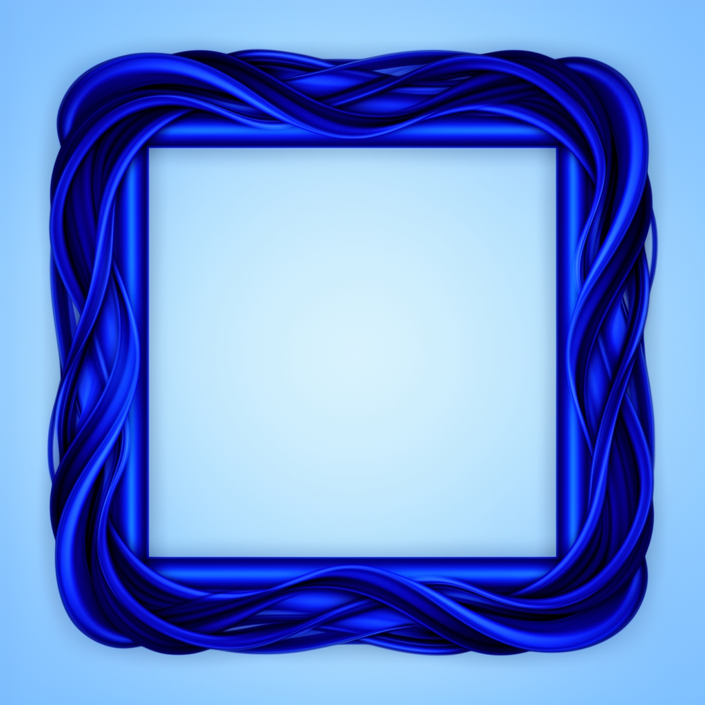 یه کادر آبی با پس زمینه آبی کمرنگ تر. حاشیه های اون آبی پررنگ باشه با پیچ و تاب زیاد و باحال و امروزی1