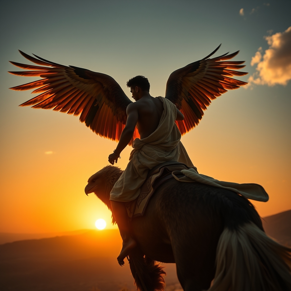 مرد سوار عقاب
17