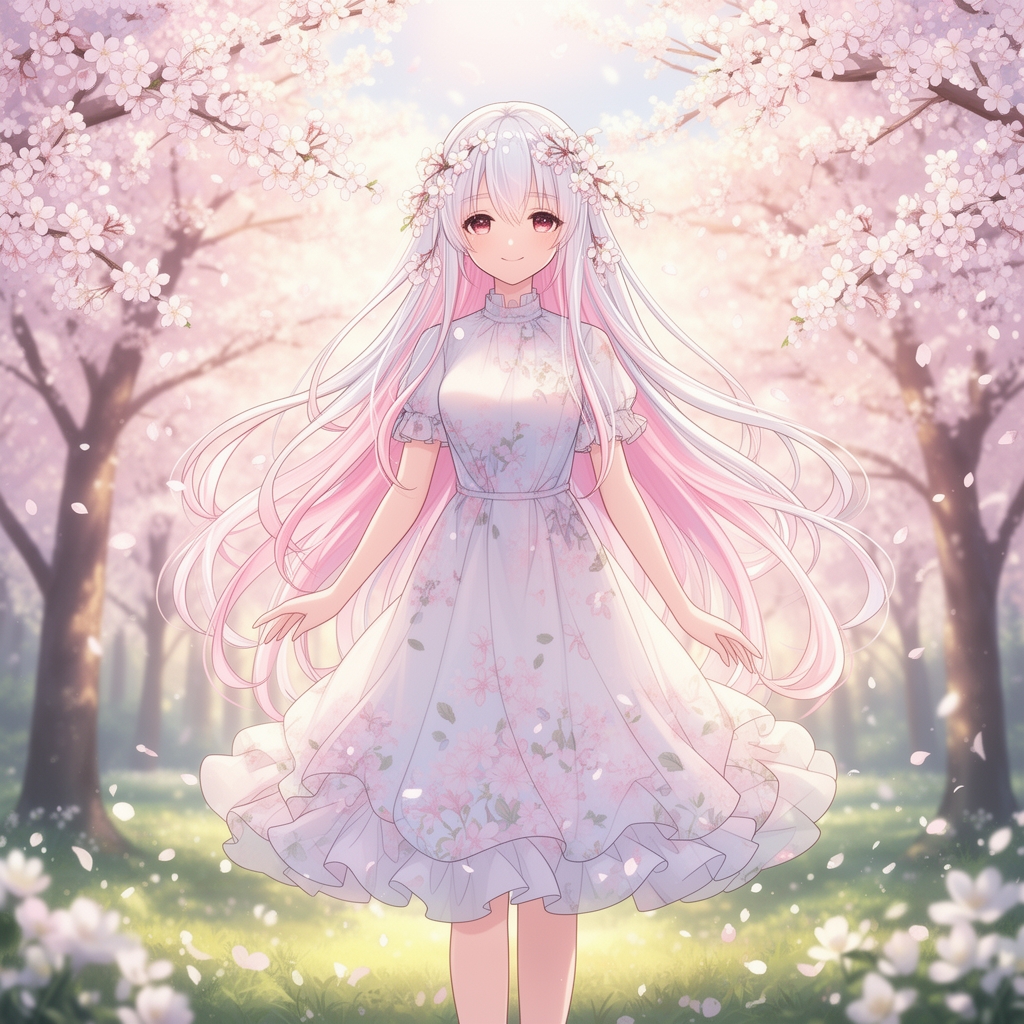 اگر شکوفه یک دختر انیمه ای خیلی زیبا بود🌸👗🌺0