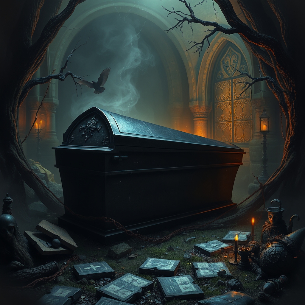 تابوت مشکی با فضایی وهم امیز17