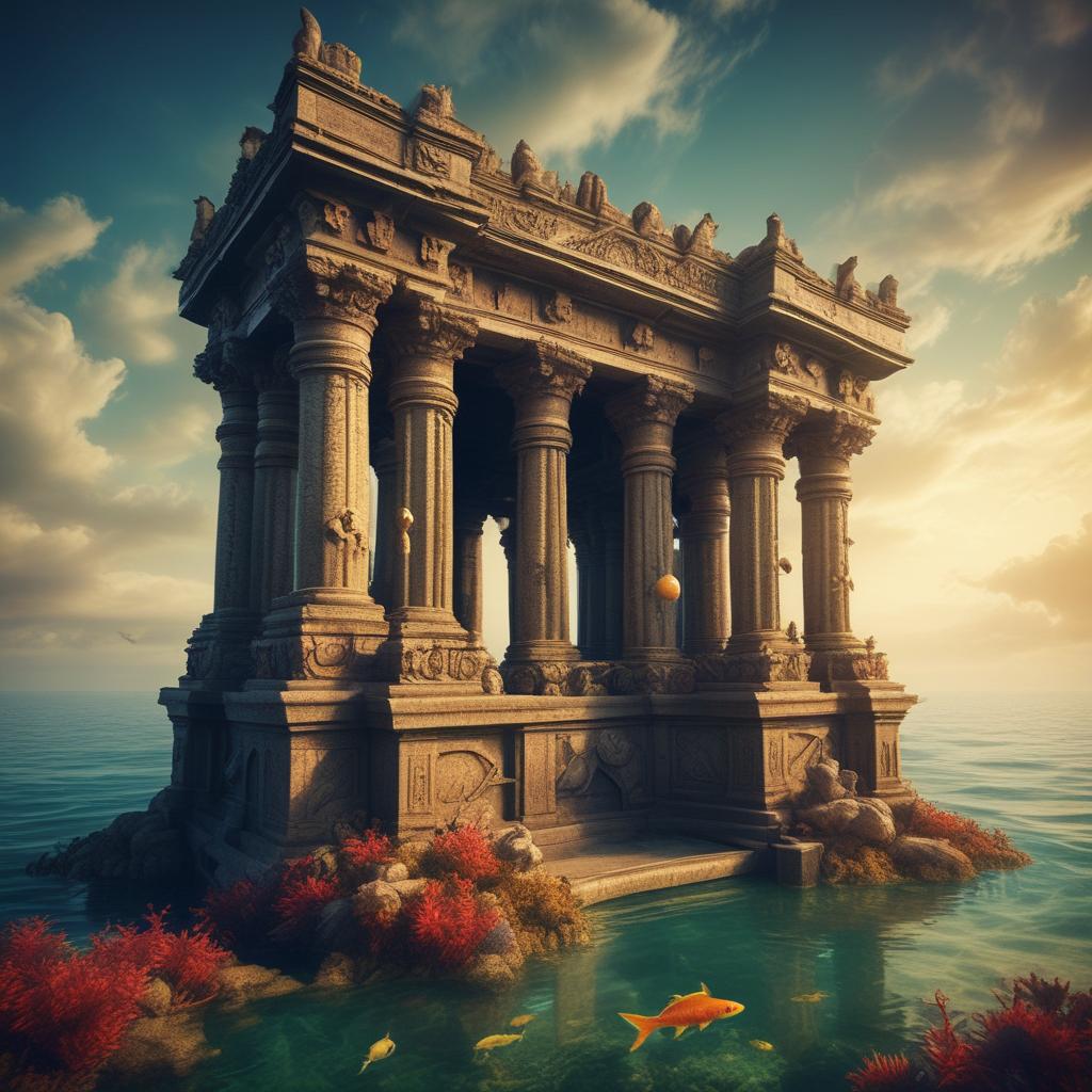 
یک معبد باستانی گمشده در زیر آب که توسط اژدهایان دریایی محافظت می‌شود.21