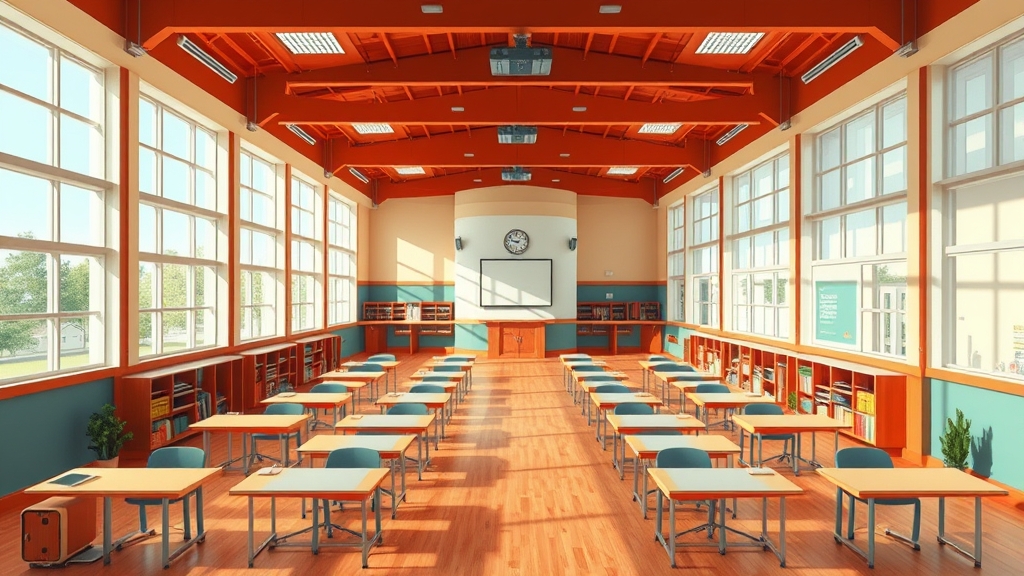 یک مدرسه بسیار بزرگ لوکس و پر امکانات که بسیار ایده آل و فضای دلگرم داشته باشه5