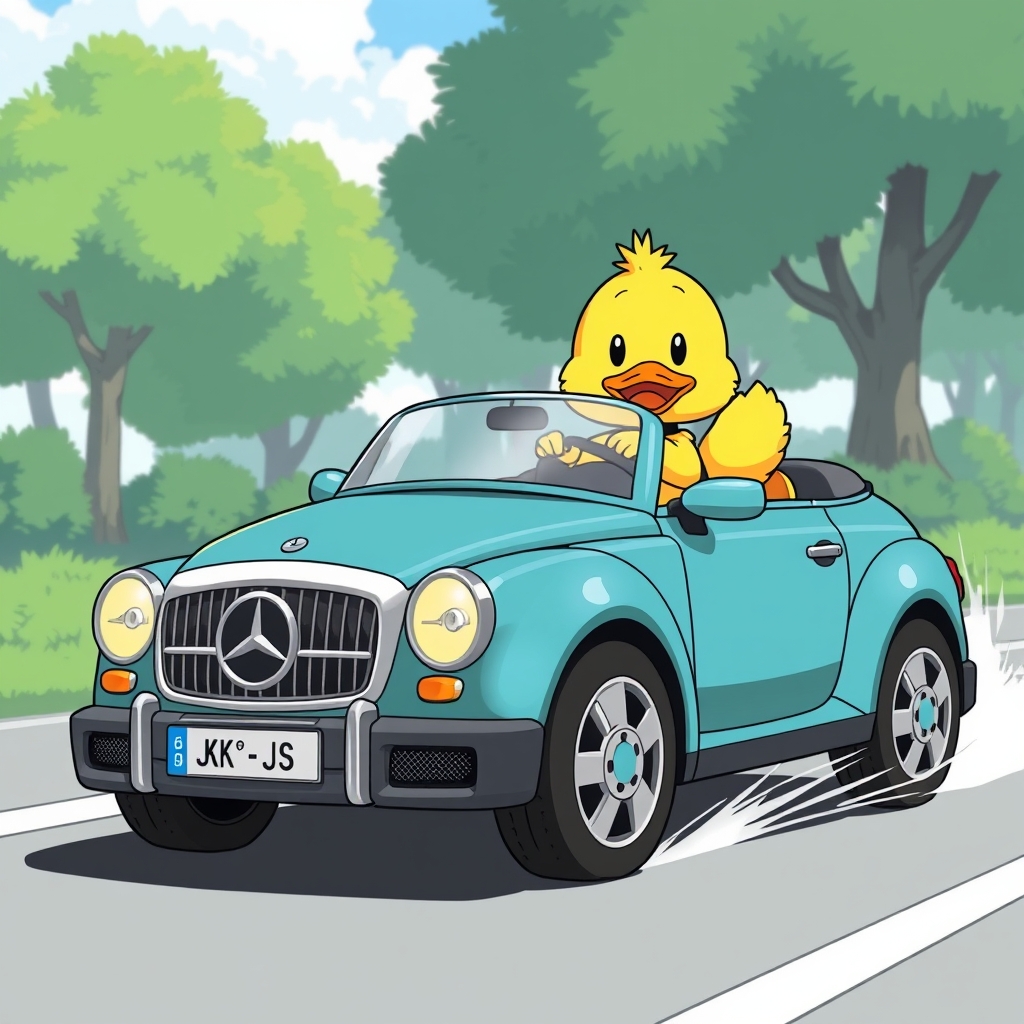یه جوجه اردک که سوار یه بنز جی کلس هست4