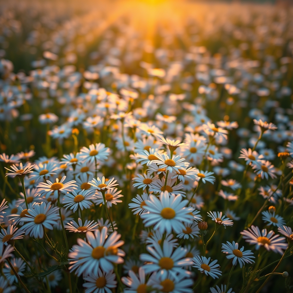 عکس طبیعت بسیار باشکوه و زیبای زیبا که پر از گل و در حال غروب است که همه گل‌ها گل مینا هستند18