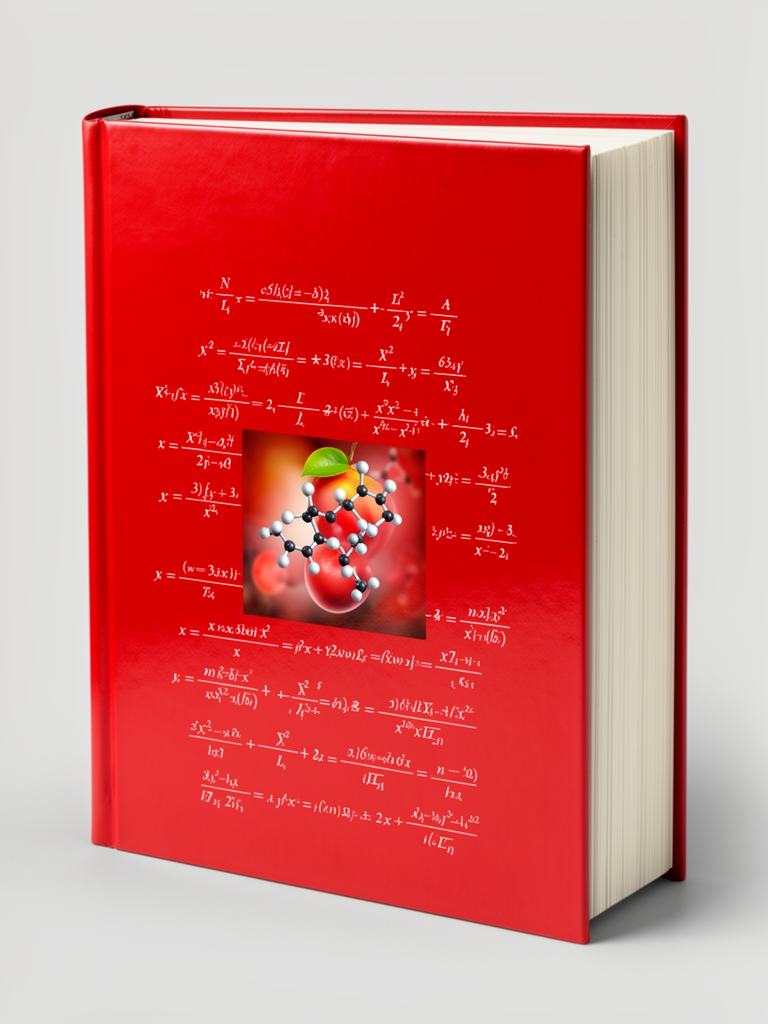 یک کتاب درسی پر حجم که جلدش قرمز است و عکس یک مغذ است که دور این مغذ چند معادله است و این کتاب شبیه گام به گام است 2