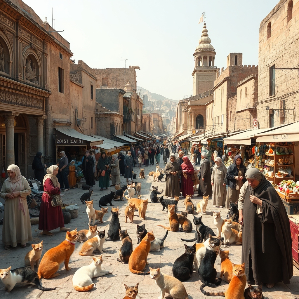 یک شهر بزرگ باستانی پر از گربه و آدم های عاشق گربه 7