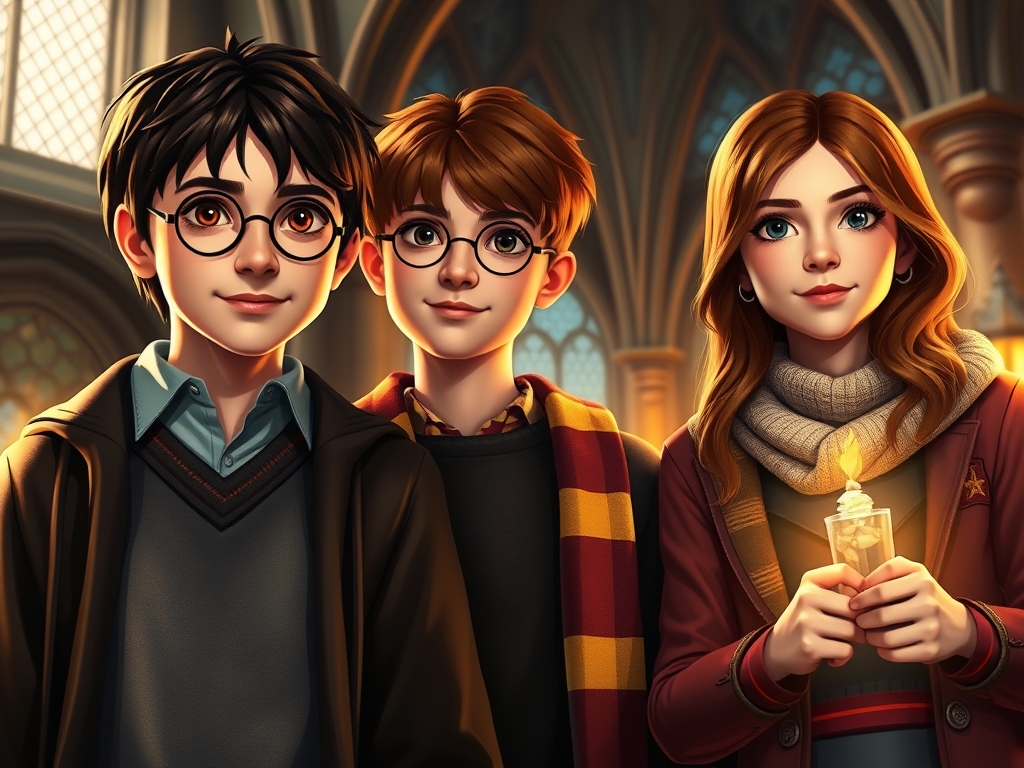 فیلم هریپاتر با۳ شخصیت اصلی 21