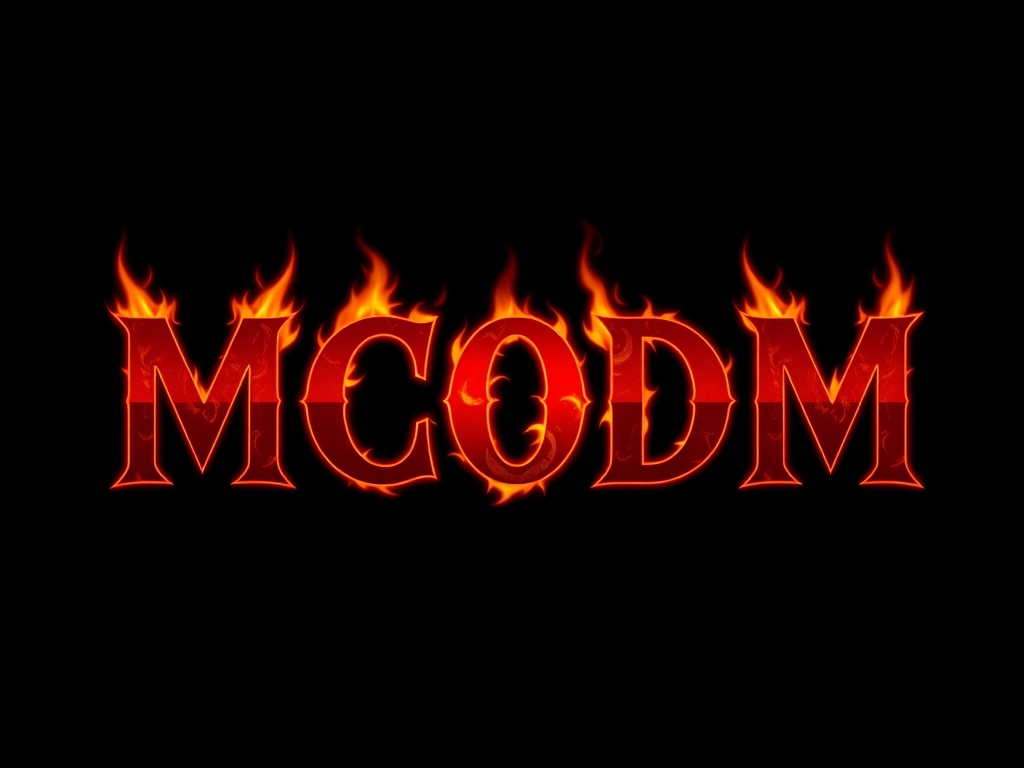 سلام من یه عکس میخوام برای پیجم اسمش MCODM هست برام رنگش رو قرمز کن پس زمینشم هم مشکی کن رنگ کلمشم قرمز طلا ای کن این خیلی مهمه بقلاش آتیش کن 22