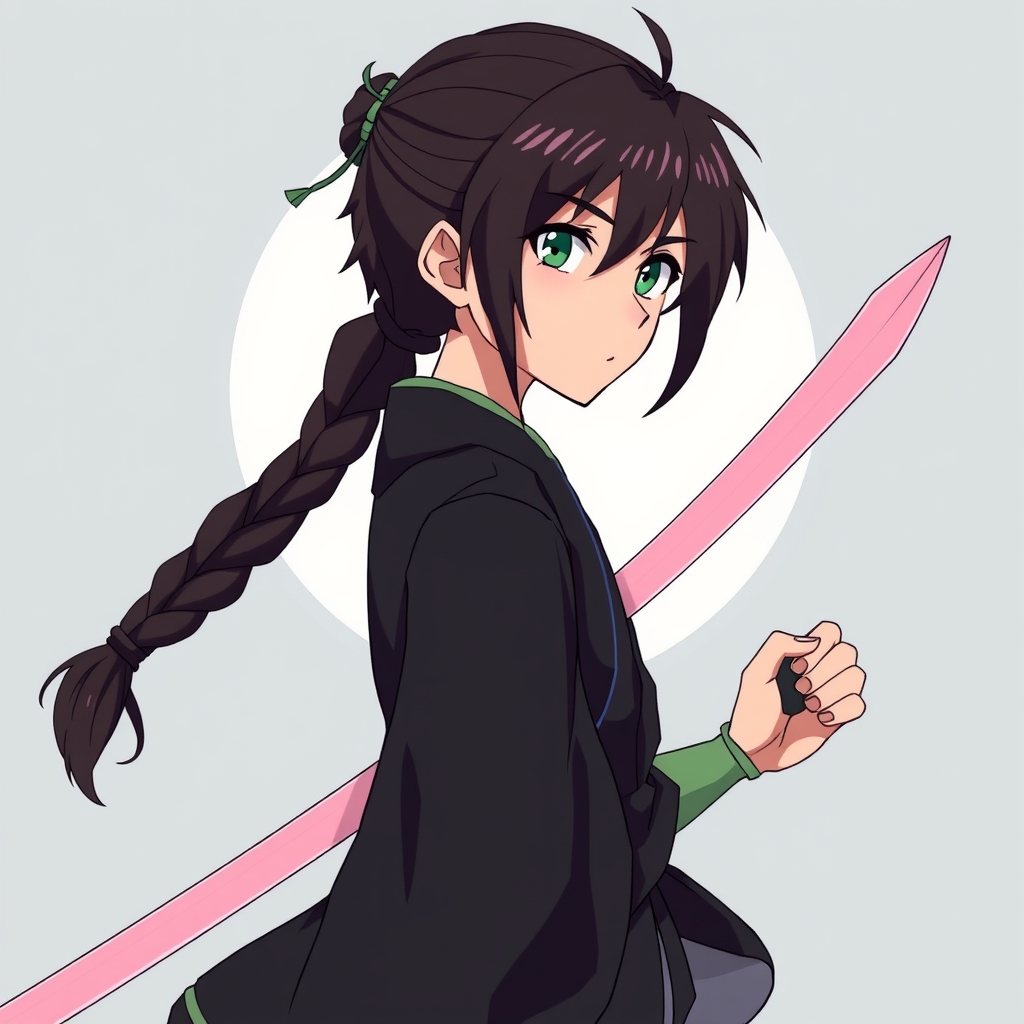 شیطان کش هاشیرای عشق مستوری اون موهای پر پشت و صورتی داره و رگه هاس سبز دیده می شه مو هاشو دو تایی درشت  بافته چشمای سبز کمرنگ داره یک لباس رزم ژاپنی سیاه پوشیده و ساق پای سبز کمرنگ اون یه شمشیر مثل شلاق صورتی داره 18