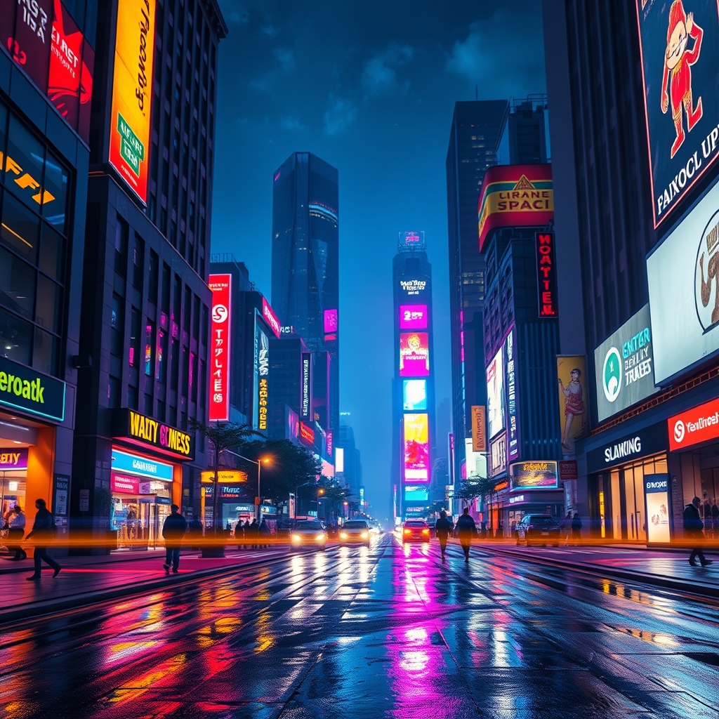 عکس خیابان در شب 12