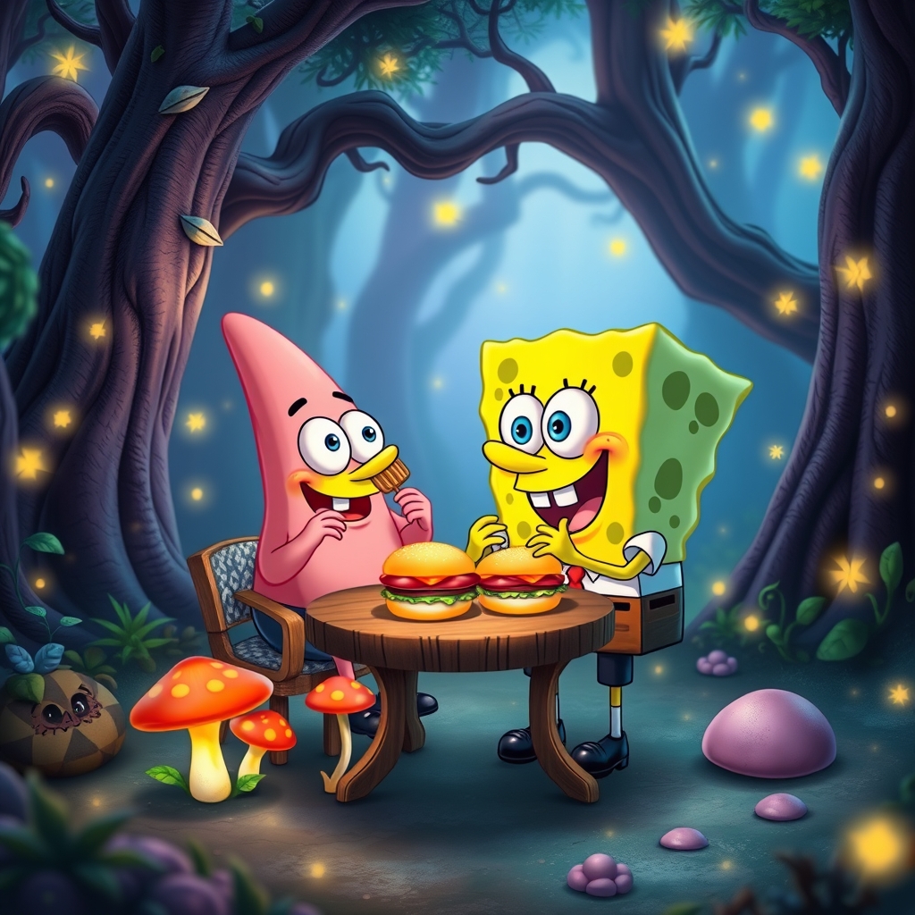 یه پروفایل باب اسفنجی و پاتریک
که هر دو دارن همبرگر میخورن
کیوت باشه
13